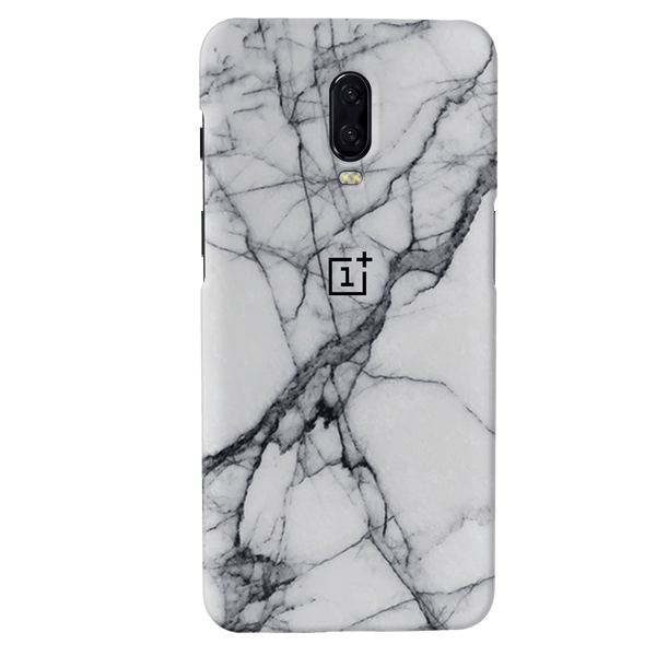 Light Grey Marble Pattern Mobile Case Cover For Oneplus 6t