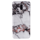 White & Black Marble Pattern Mobile Case Cover For Oneplus 6t