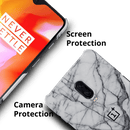 Light Grey Marble Pattern Mobile Case Cover For Oneplus 6t