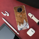 Wood Surface and Snowflakes Pattern Mobile Case Cover For Oneplus 7t