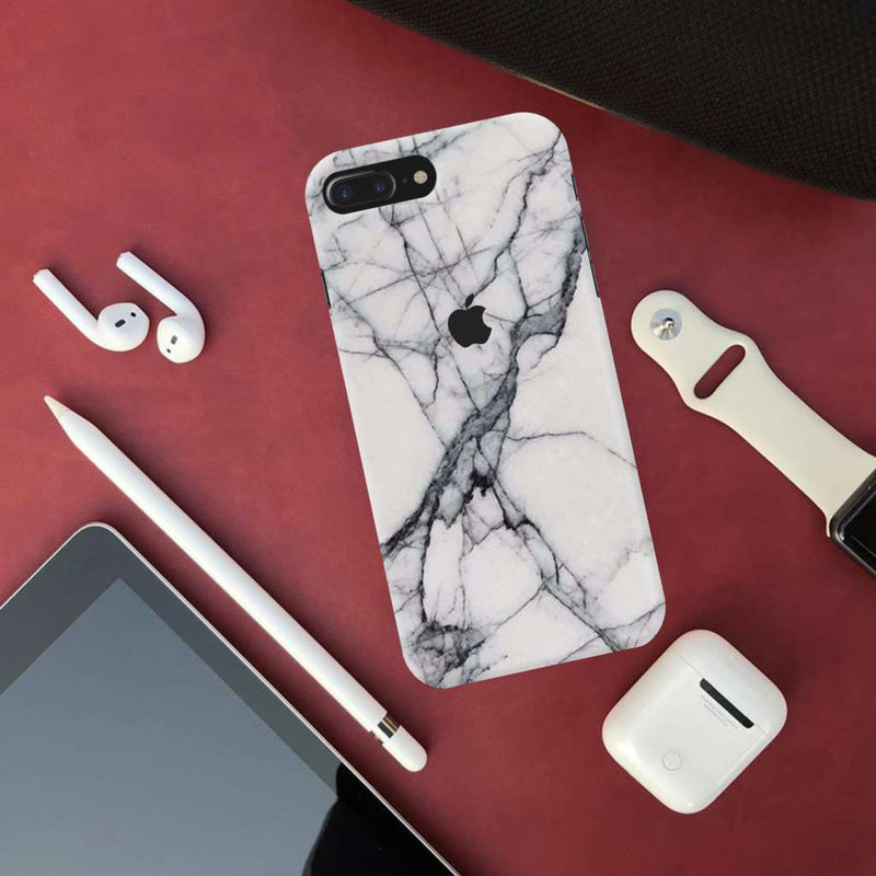 Light Grey Marble Pattern Mobile Case Cover For Iphone 7 Plus