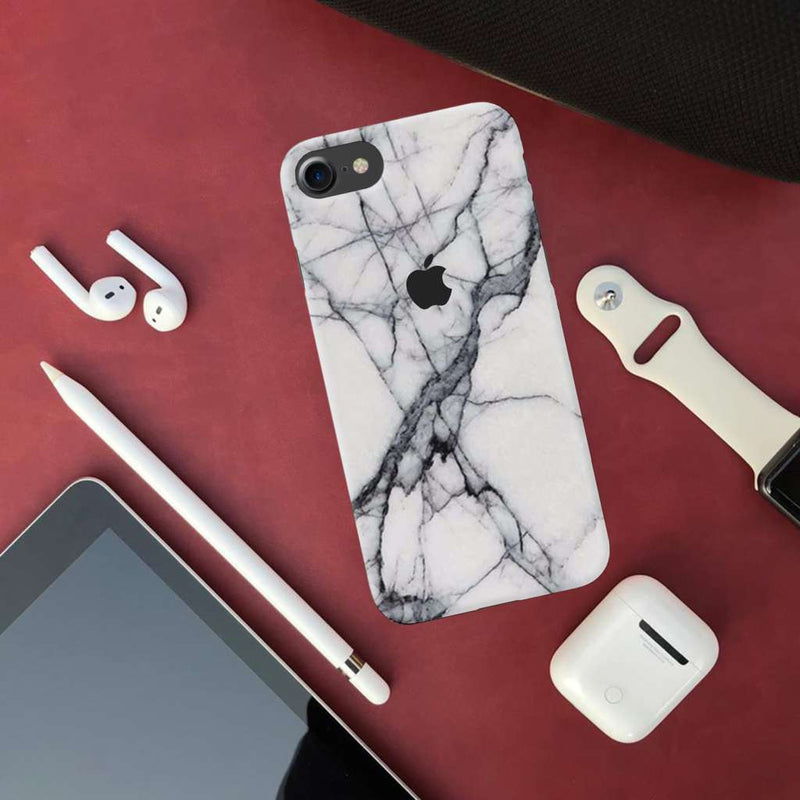 Light Grey Marble Pattern Mobile Case Cover For Iphone 7