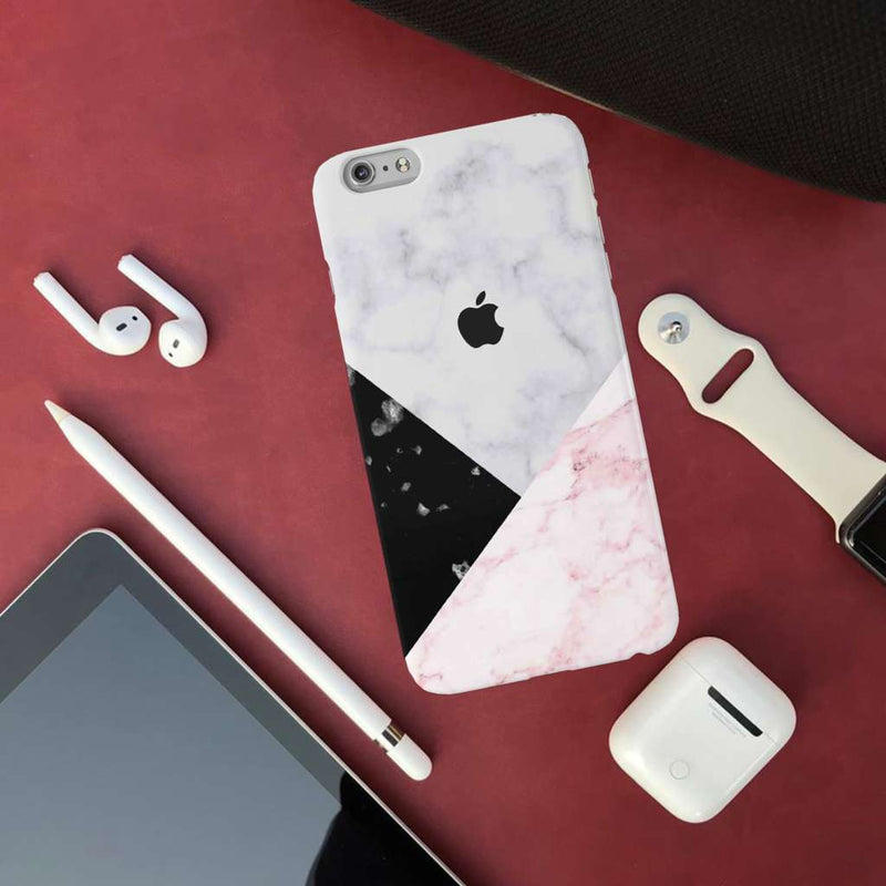 Pink Black & White Marble Pattern Mobile Case Cover For Iphone 6 Plus