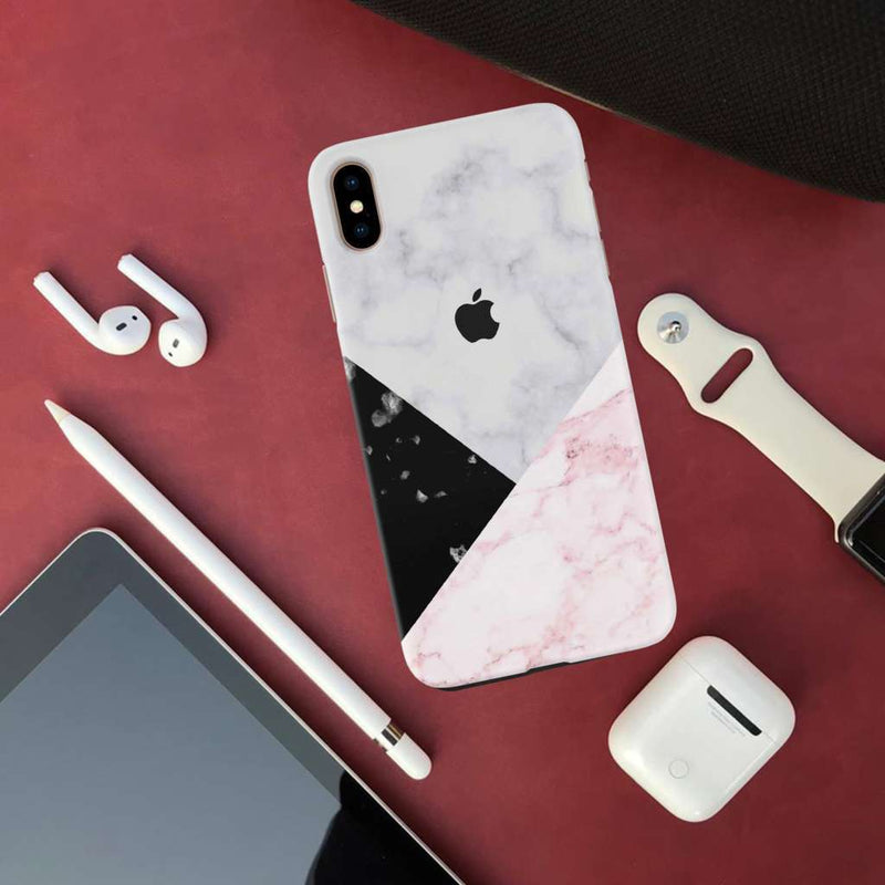 Pink Black & White Marble Pattern Mobile Case Cover For Iphone XS MAX