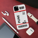 Flying to Pune Flight Ticket Pattern Mobile Case Cover For Iphone 11 Pro Max