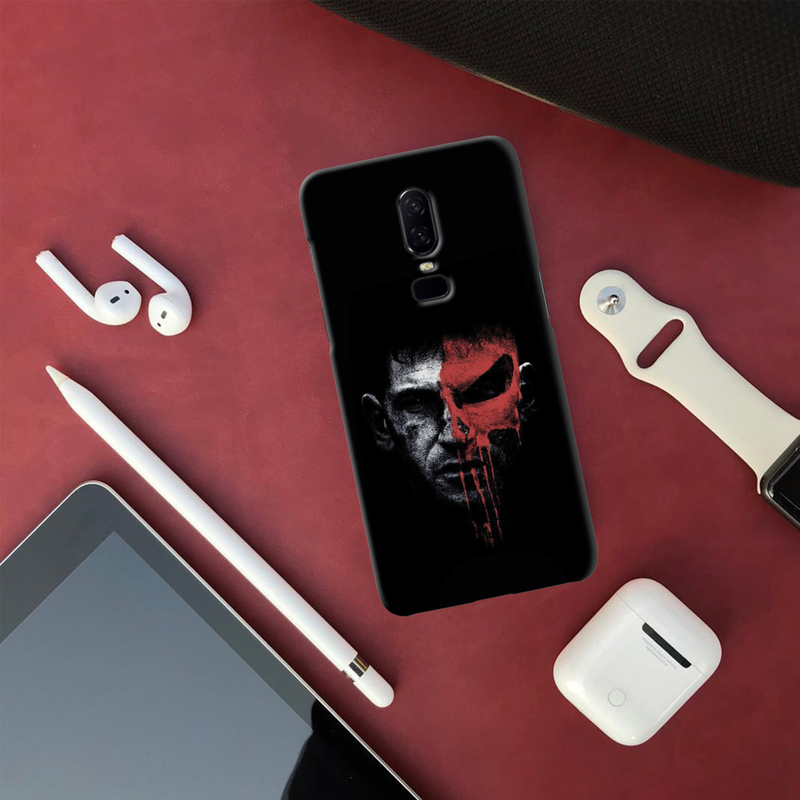 Red Skull Face Pattern Mobile Case Cover For Oneplus 6