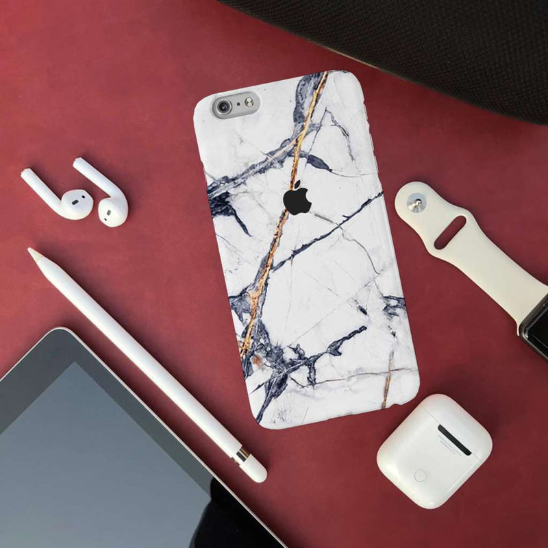 White Marble Pattern Mobile Case Cover For Iphone 6 Plus