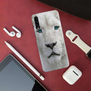 White Lion Portrait Pattern Mobile Case Cover For Galaxy A30S