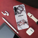 White & Black Marble Pattern Mobile Case Cover For Galaxy A30S