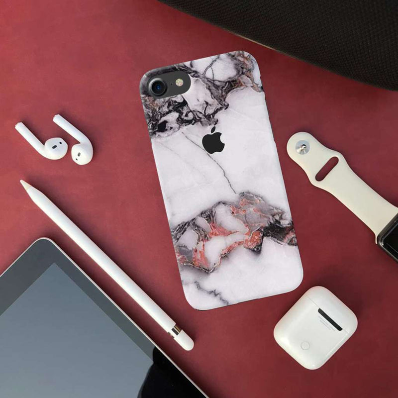 White & Black Marble Pattern Mobile Case Cover For Iphone 7