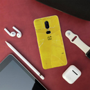 Yellow Paper Pattern Mobile Case Cover For Oneplus 6