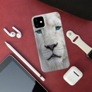 White Lion Portrait Pattern Mobile Case Cover For Iphone 11