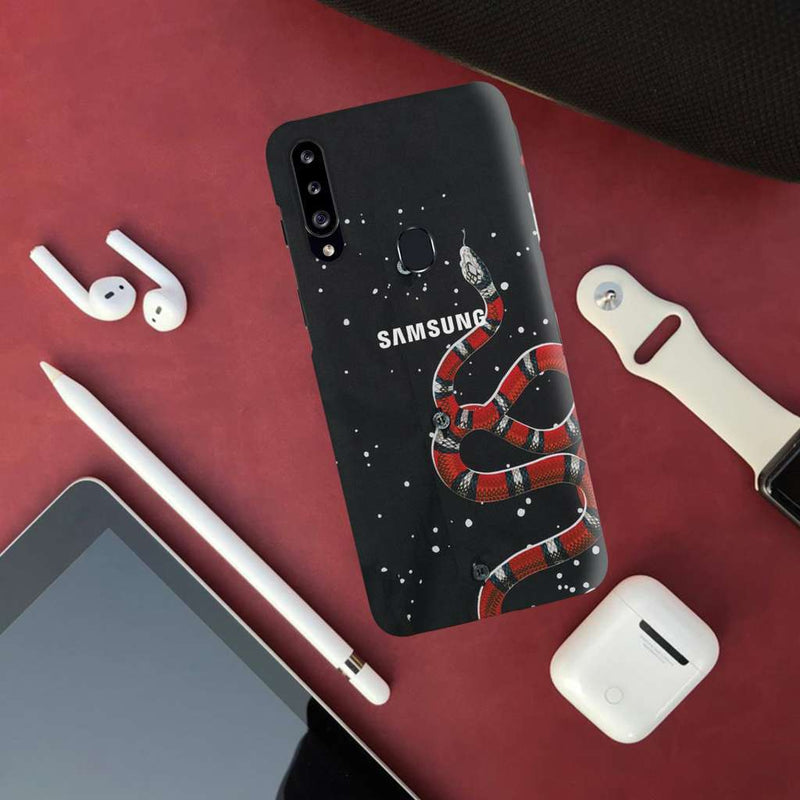 Snake in Galaxy Pattern Mobile Case Cover For Galaxy A20S