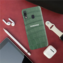 Green Boxes Pattern Mobile Case Cover For Galaxy A20