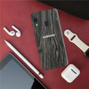 Black Wood Surface Pattern Mobile Case Cover For Galaxy A20