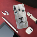 White Lion Portrait Pattern Mobile Case Cover For Galaxy A20