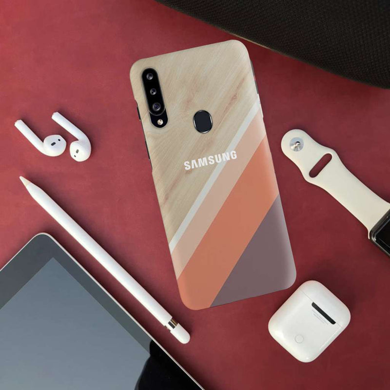 Wooden Pattern Mobile Case Cover For Galaxy A20S