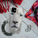 White Lion Portrait Pattern Mobile Case Cover For Iphone 11