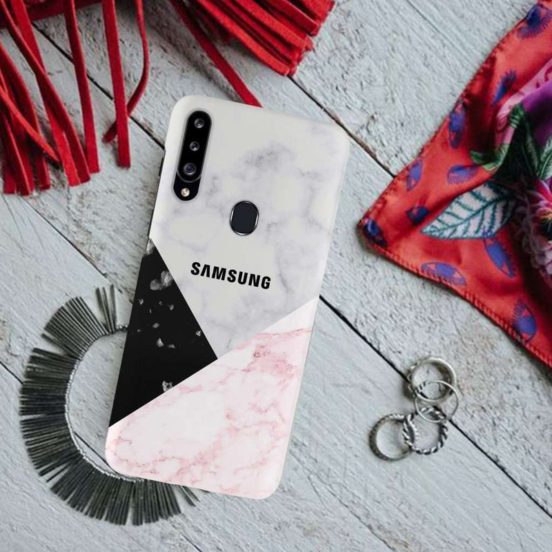 Pink Black & White Pattern Mobile Case Cover For Galaxy A20S