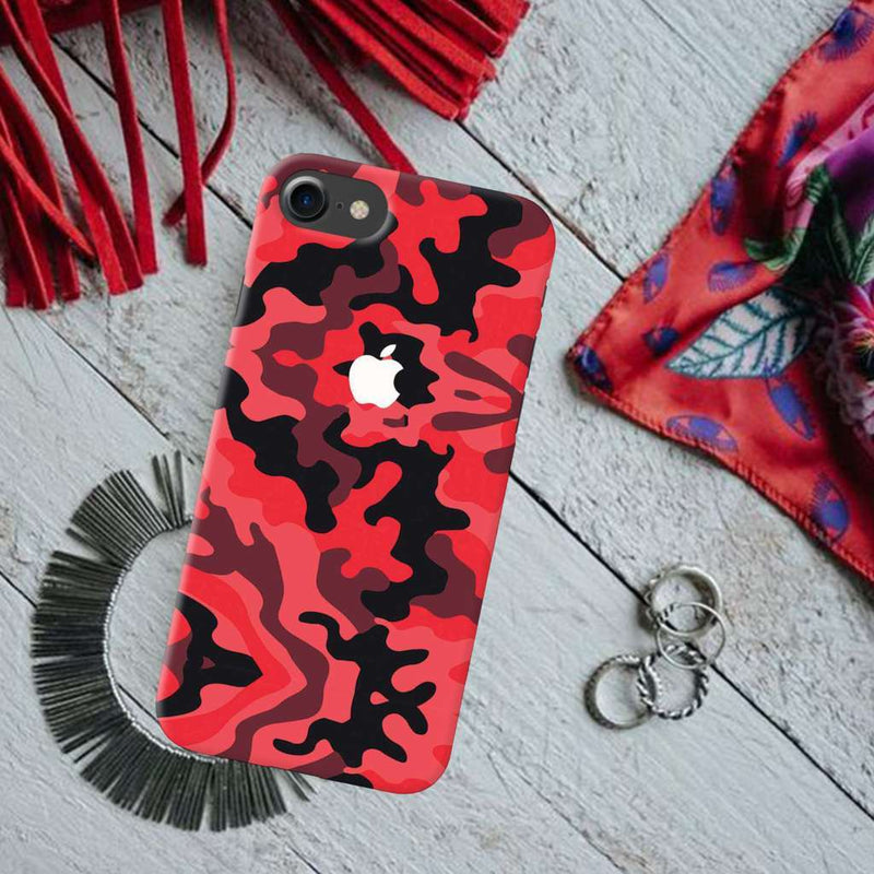 Military Red Camo Pattern Mobile Case Cover For Iphone 7