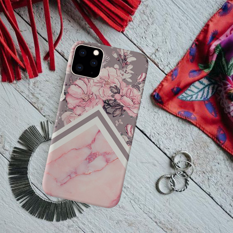 Tiles and Floral Pattern Mobile Case Cover For Iphone 11 Pro Max