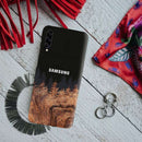 Wood Pattern With Snowflakes Pattern Mobile Case Cover For Galaxy A50